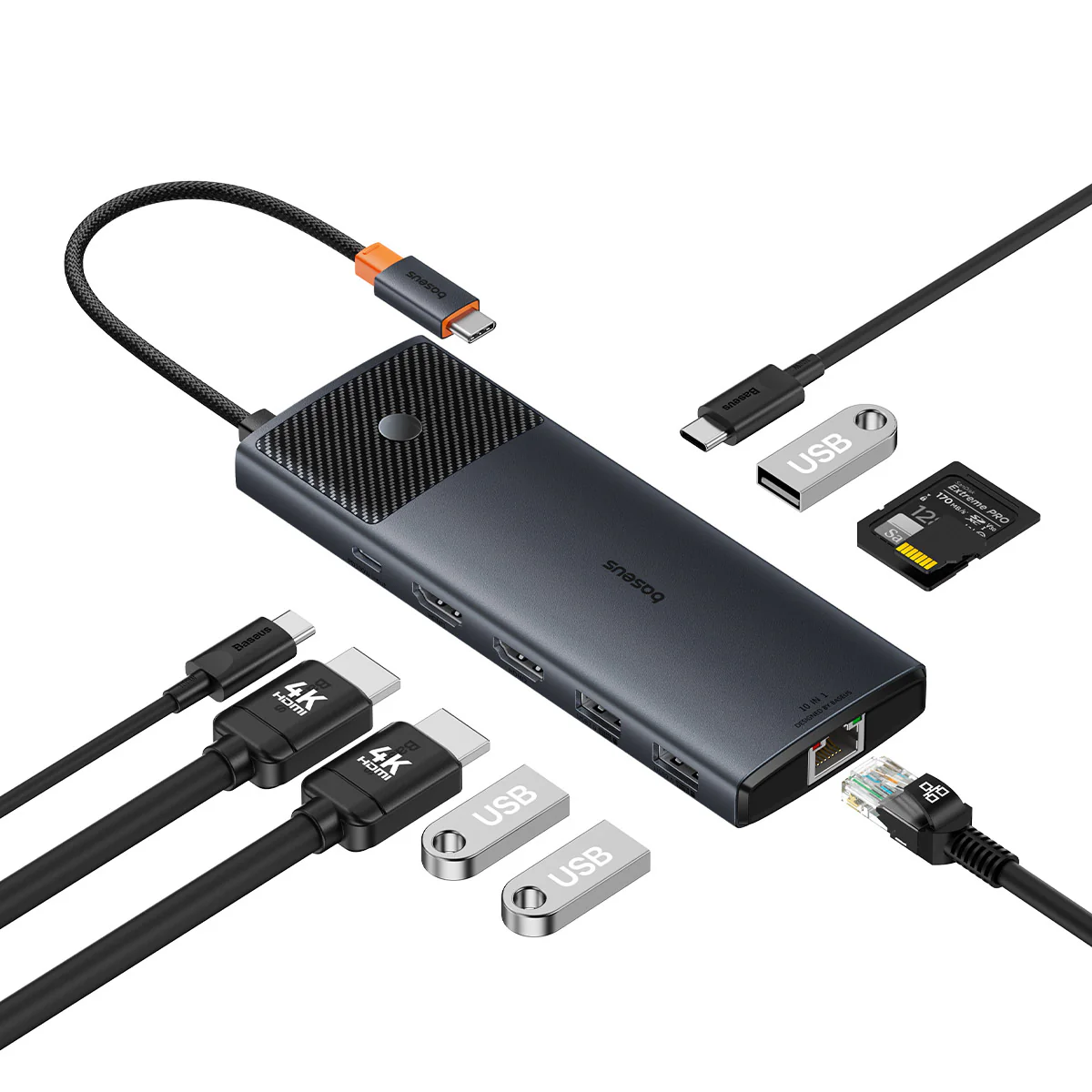 Baseus 10 in 1 Dual Display USB-C Hub - Image 8