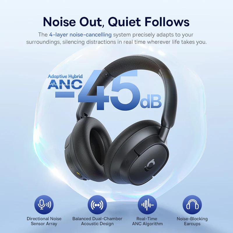 Baseus Bass EH10 NC Wireless Noise Cancelling Headphones - Image 7