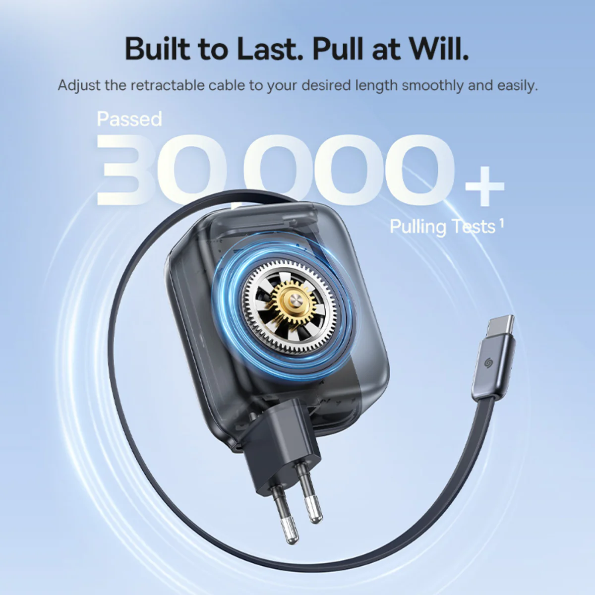 Baseus EnerCore CJ11 Fast Charger with Retractable Cable 2C 45W - Image 4