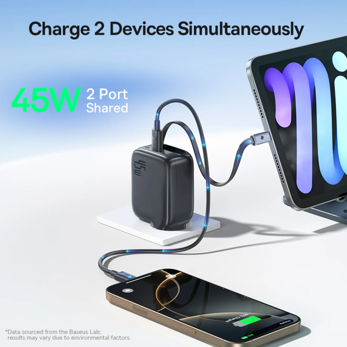 Baseus EnerCore CJ11 Fast Charger with Retractable Cable 2C 45W - Image 5