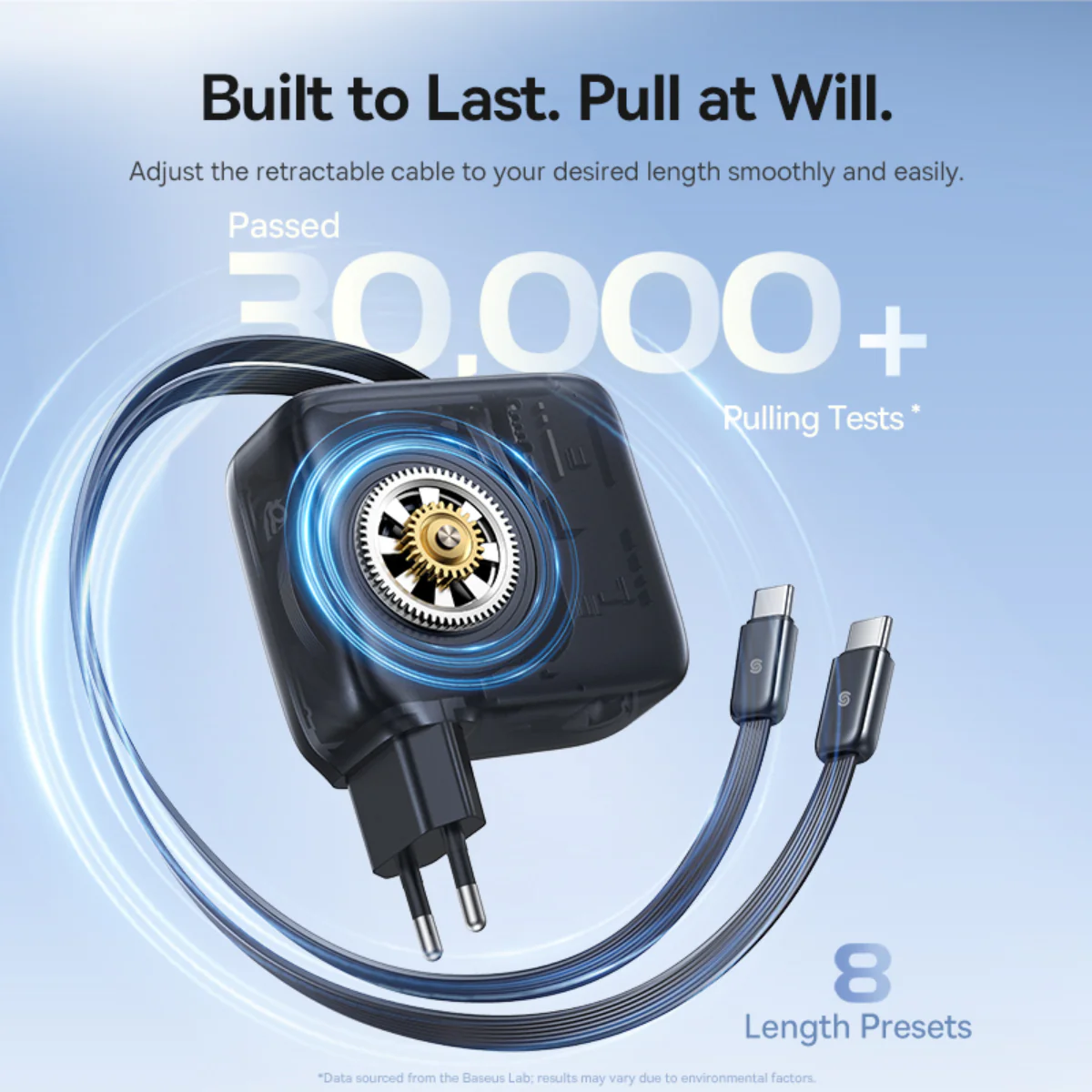 Baseus EnerCore CJ21 Fast Charger with Dual Retractable Cables 3C 67W - Image 9