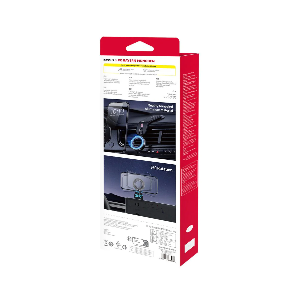 Baseus FC Bayern PrimeTrip C02 Go Magnetic Car Phone Mount - Image 6