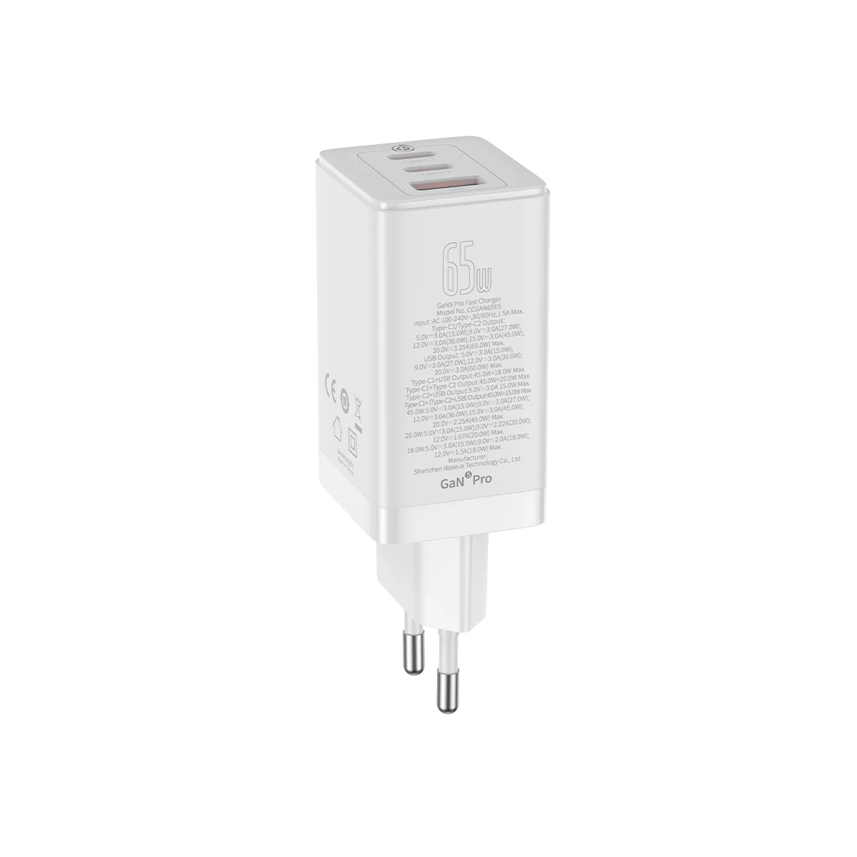 Baseus GaN5 Pro 3 Ports Fast Charger 65W - Image 11