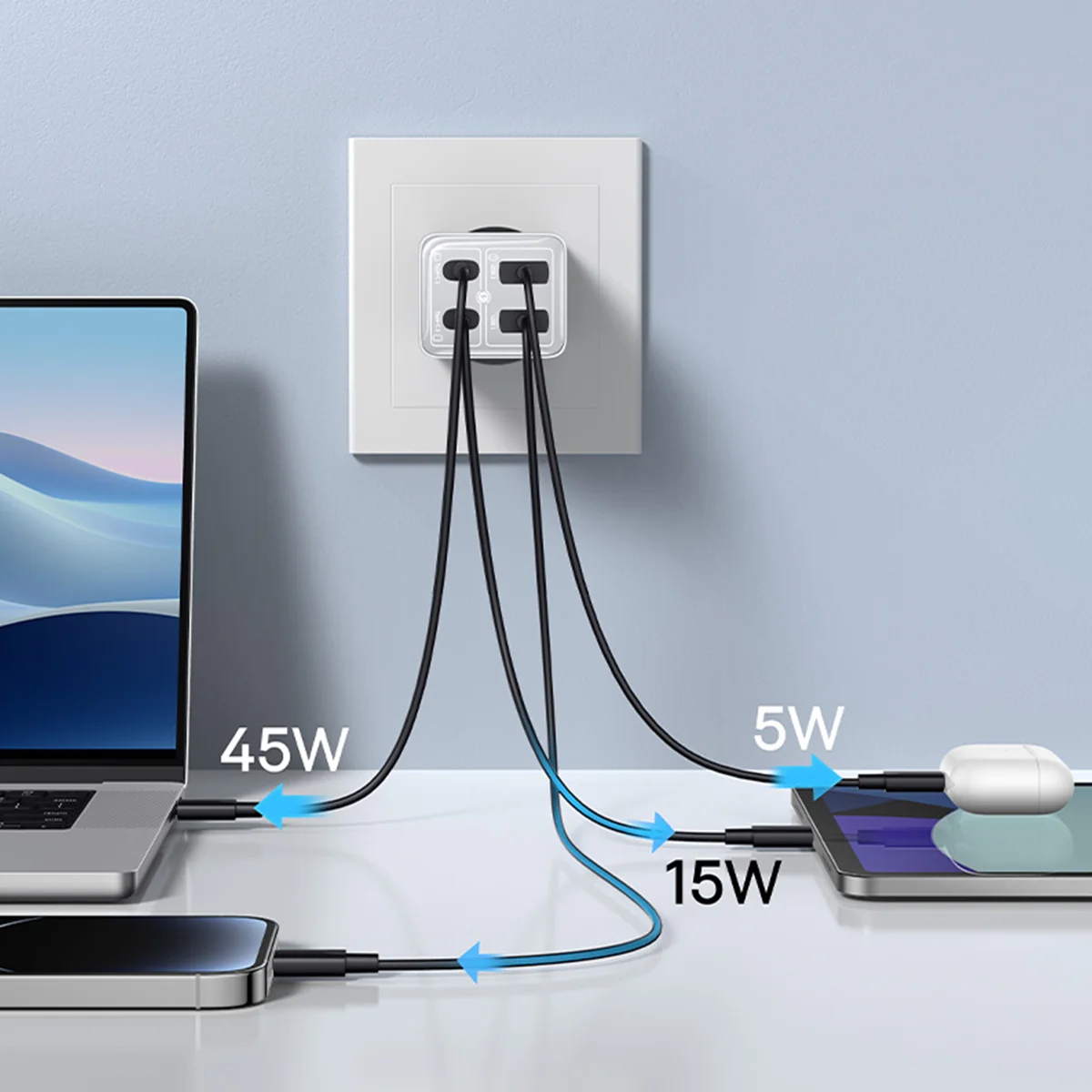 Baseus GaN6 Pro 4 Ports Fast Charger 65W - Image 28