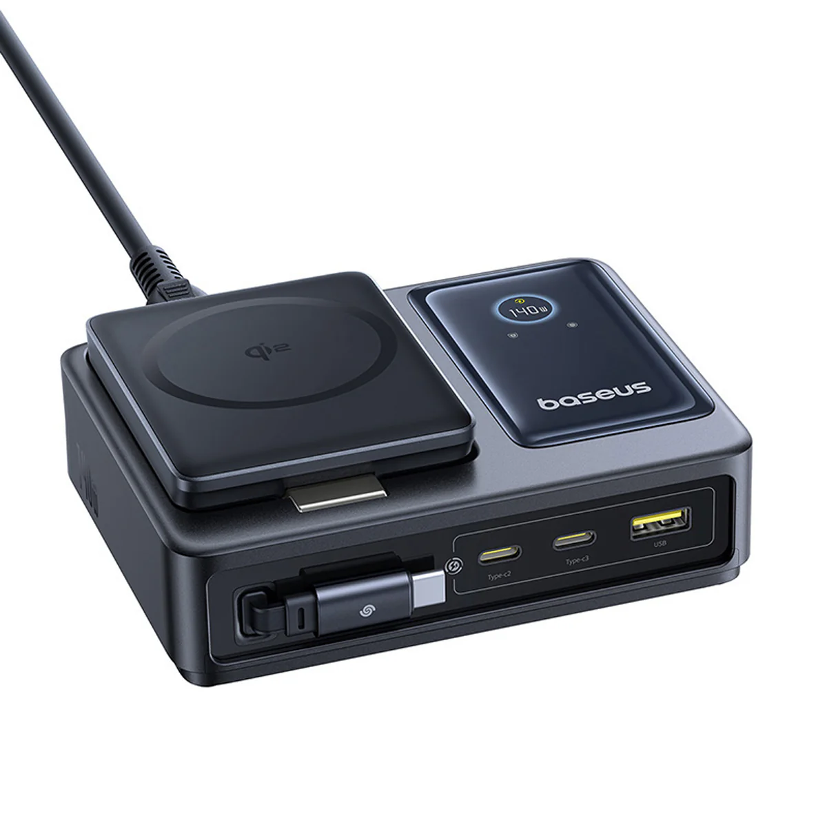 Baseus Nomos 5-in-1 Desktop Charger Qi2 140W - Image 5