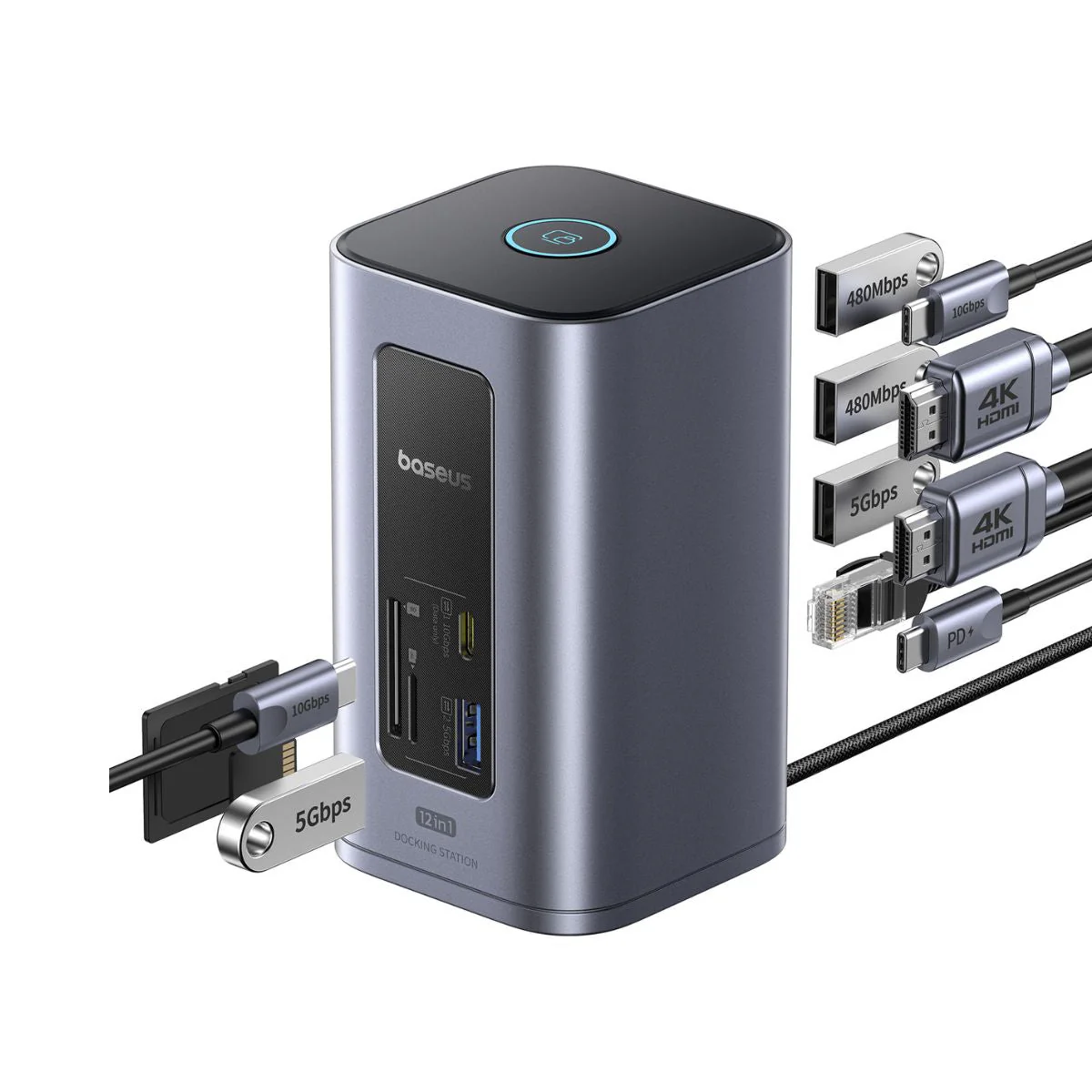 Baseus Nomos NU1 Air Win 12-in-1 Docking Station - Image 4