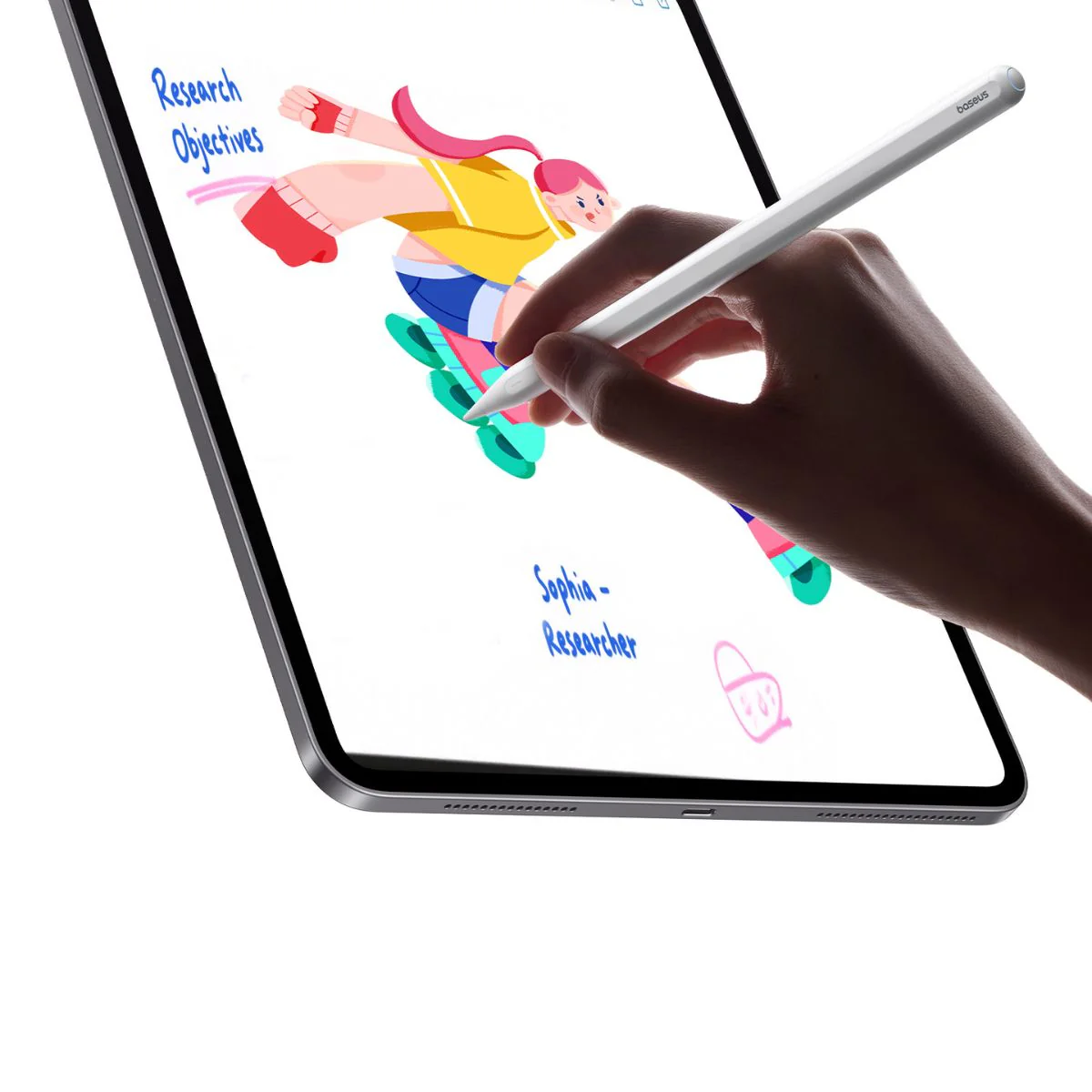 Baseus Smooth Writing PS3 Pro 360° Touch Operation Wired Charging Stylus - Image 5